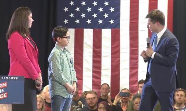 Buttigieg and Zachary Ro discussing the 9-year-old boy's sexuality in Denver.