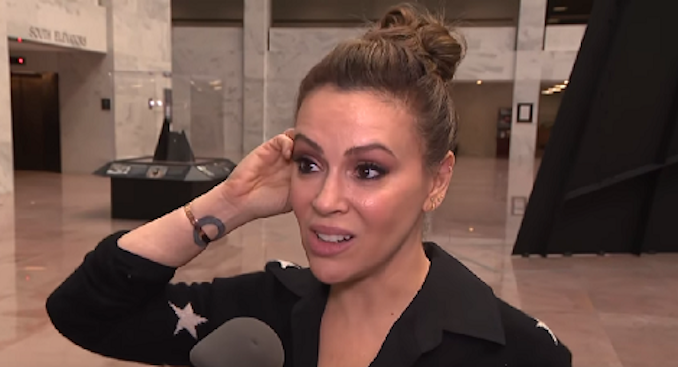 Hollywood celebrity Alyssa Milano thanked God for Democrat presidential frontrunner Joe Biden's leadership this week, unaware that he is in charge of absolutely nothing — including his own mental faculties at this point.