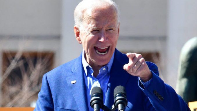 Democrat presidential frontrunner Joe Biden is now forgetting his own name, telling a crowd of supporters that he's an "Obiden-Bama Democrat."