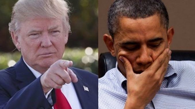 President Donald Trump has fired a warning shot at Barack Obama, letting the former president know that he was caught red-handed and will not get away with his crimes.