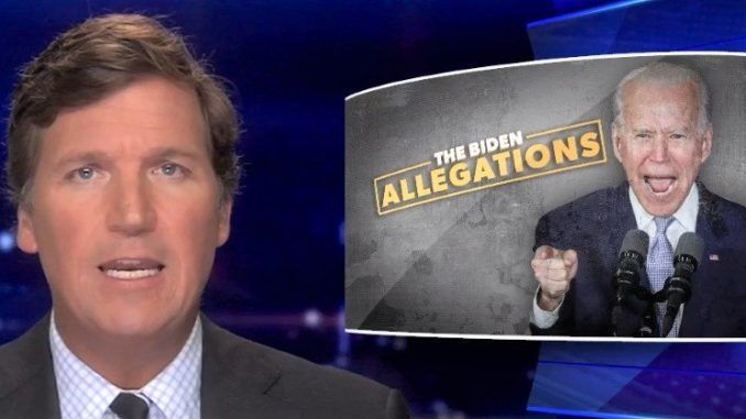 Fox News host Tucker Carlson urges caution on Tara Reade allegations