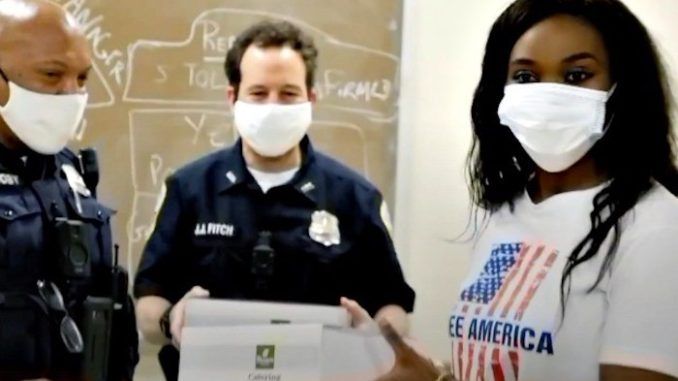 Just weeks after Nestride Yumga told Black Lives Matter radicals that they are a “joke,” “hypocrites” and “racists,” the African immigrant has made her appreciation for police officers and her deep respect for America plain for all to see.