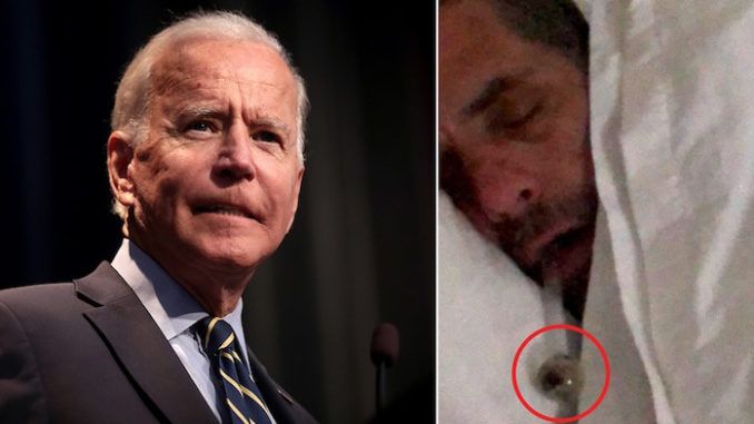 Photograph of Hunter Biden smoking a crack pipe leaked online