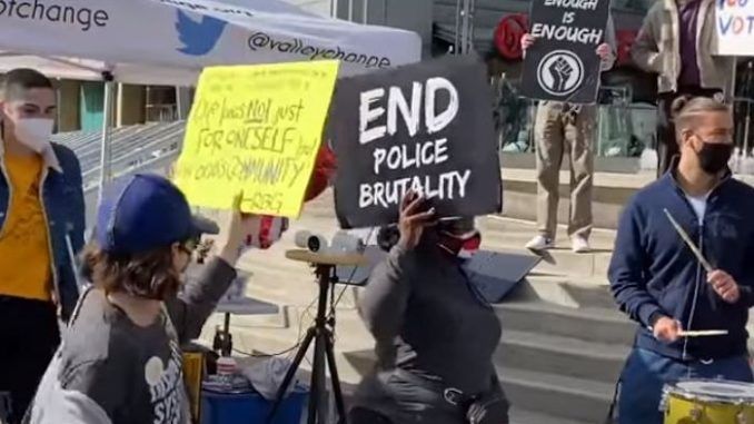 Biden supporter yells at cops 'blue lives do not matter'