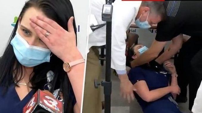 Viral fainting vaccine nurse posts cryptic online message
