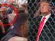 Mel Gibson salutes President Trump at UFC event