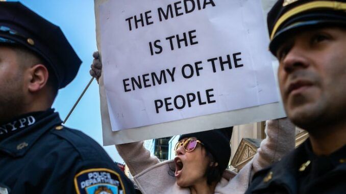 58 percent of Americans believe the media is the enemy of the people