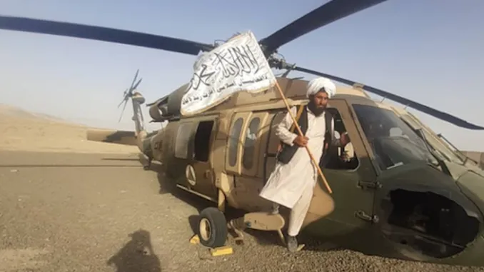 Taliban Filmed Flying Captured Biden Military Helicopters Over Afghanistan