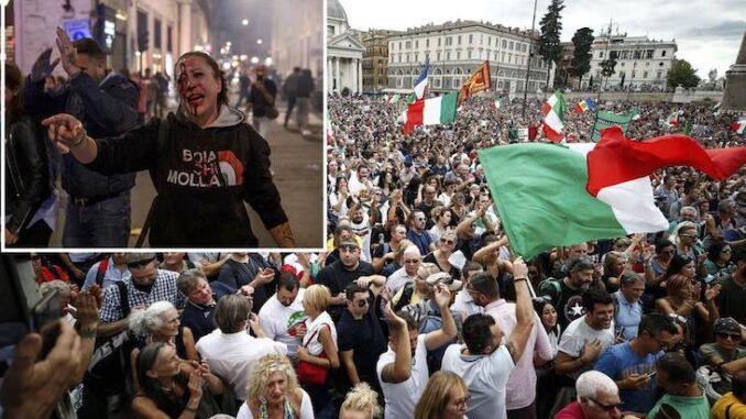 Hundreds of thousands of Italians rise up against NWO vax mandates
