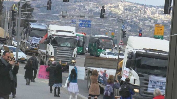 Israeli freedom convoy Jerusalem