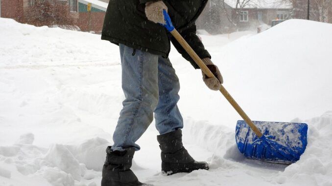 heart conditions shoveling snow