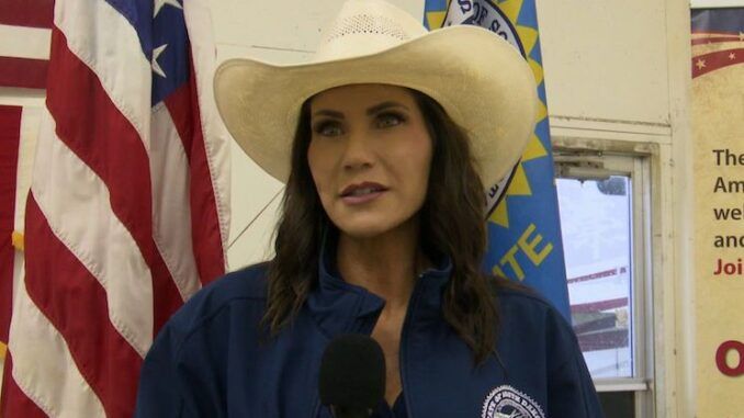 South Dakota Republican Gov. Kristi Noem signed legislation Thursday that made the state the first in the union this year to ban transgender athletes from girl’s and women’s sports and athletic events— and liberals across the nation are melting down about the “travesty“, with progressive liberal campaign groups even vowing to see Gov. Noem in court.