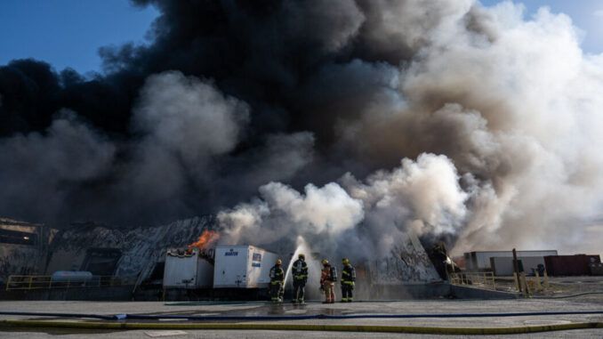 food processing plant fire