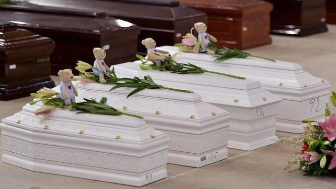 Casket makers reveal unusually large orders of child-size coffins following jab rollout
