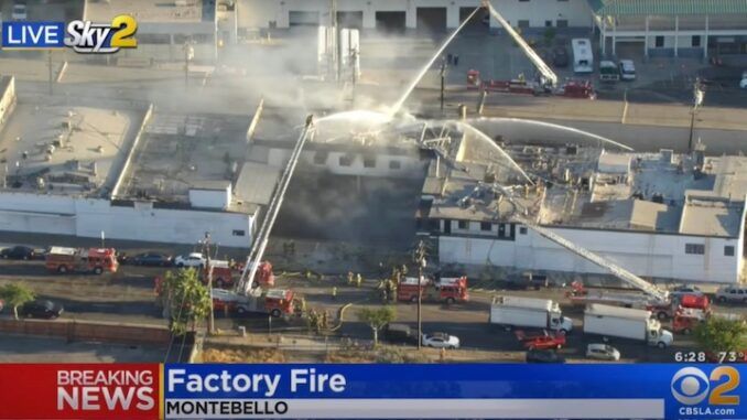 Another food processing plants burns to the ground in California