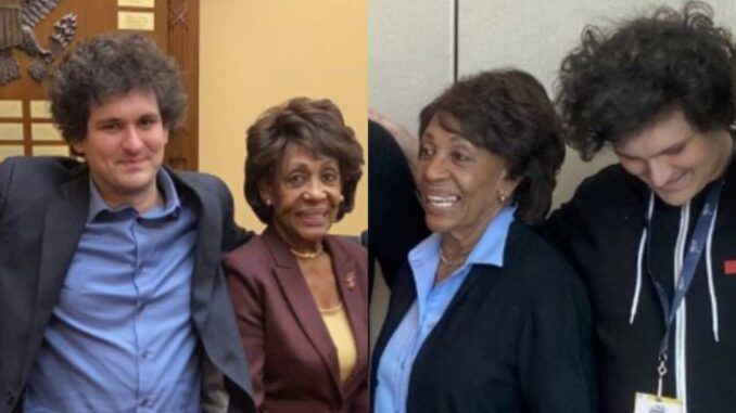FTX founder and dem rep maxine waters