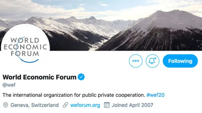 World Economic Forum Cancels Twitter, Directs Followers To Use Chinese Social Media Instead
