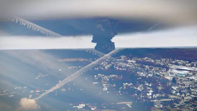 Millions of users worldwide are talking about chemtrails following Ohio chemical attack