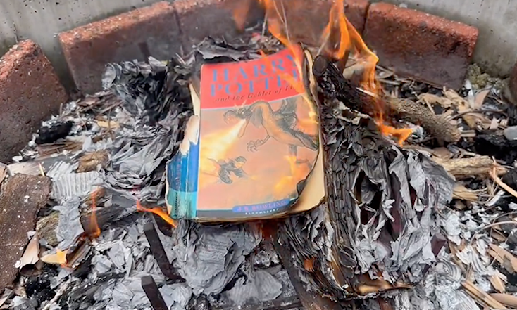 Trans activists begin burning Harry Potter books in protest to bigotry